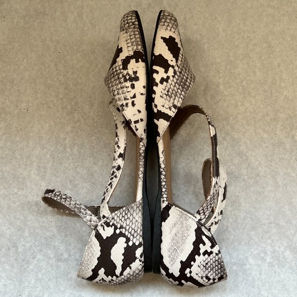Madden Girl Women's Gray/Black Emeline Pointy Toe Snake Print Flats Shoe, Sz 7.5 - Picture 10 of 12